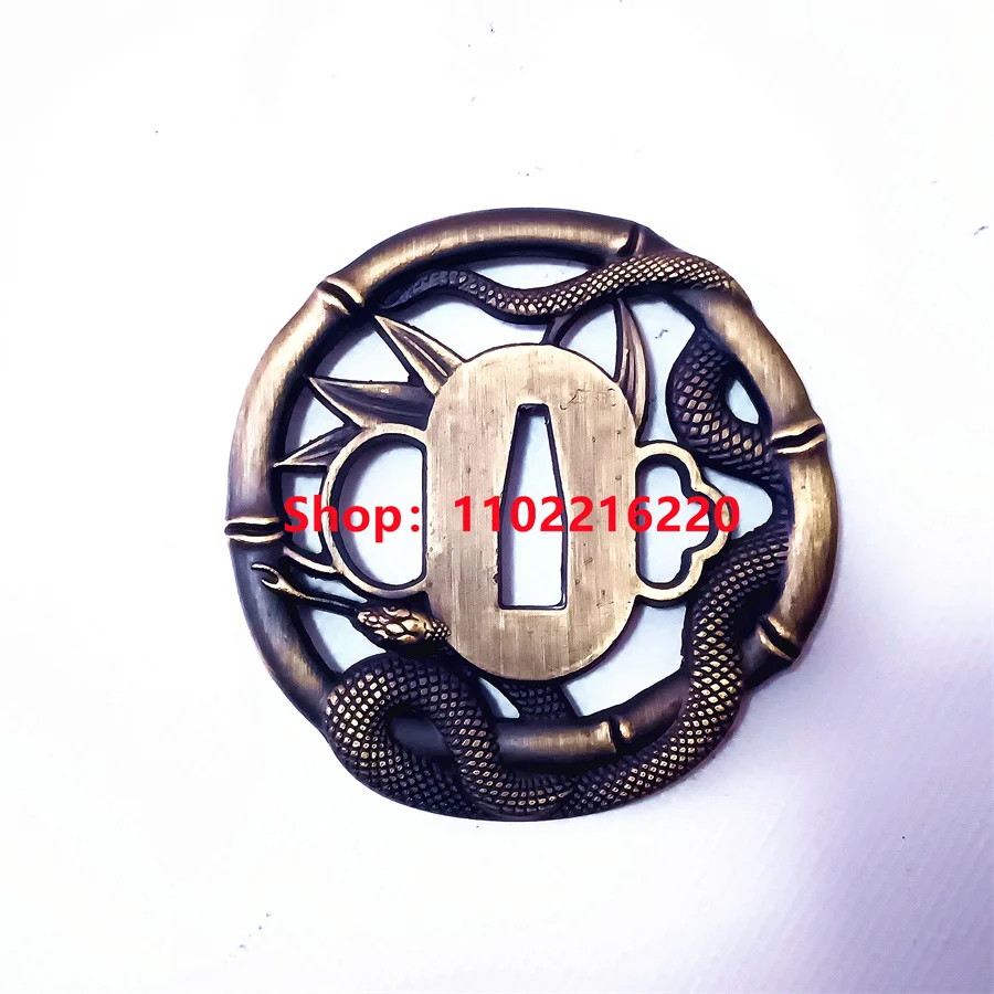 

Beautiful Alloy Handguard Tsuba Guard For Real Japanese Japan Samurai Katana Sword Fittings New Very Nice Snake Theme