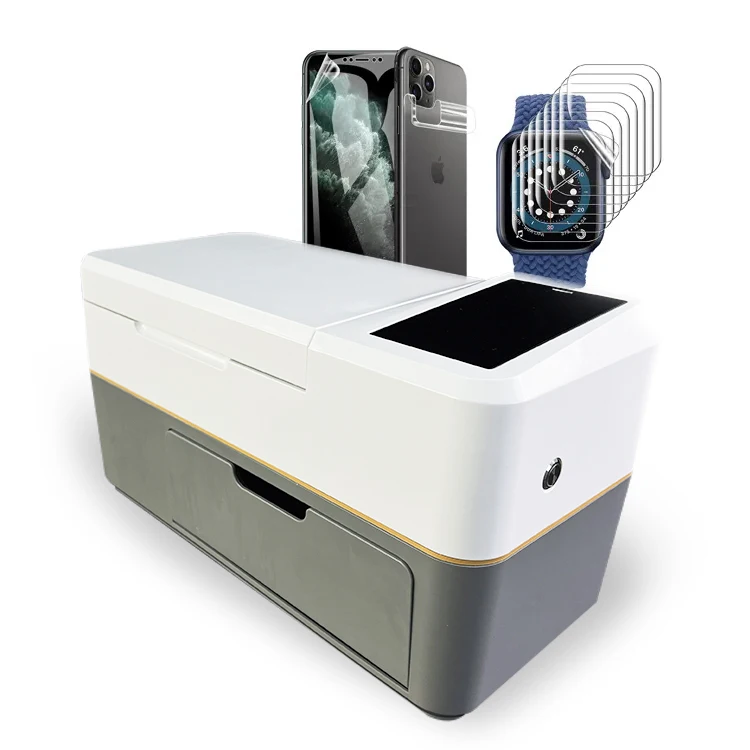 

Source Factory Hydrogel Pvc Tpu Film Unlimited 2-in-1 One-Click Screen Protector Cutting Laminating Machine for Mobile Phones