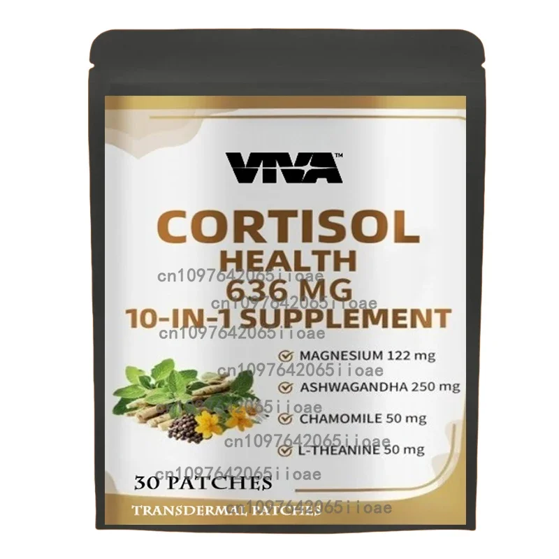 30 Patches Cortisol Patches Transdermicos para Mulheres e Homens Com Complexo Rhodiola Rosea L-theanina para Foco do Humor e Sono