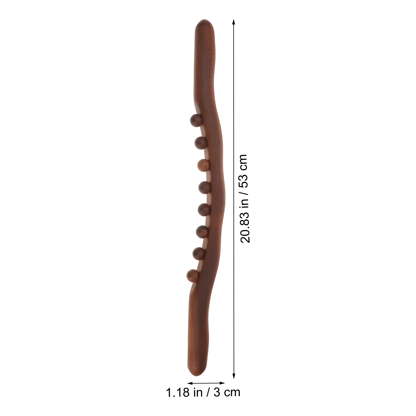 

Wooden Meridian Rod 53cm Manual Massage Stick Brown Wood Scraping Massager Long Lasting Durability Body Relaxation Tool
