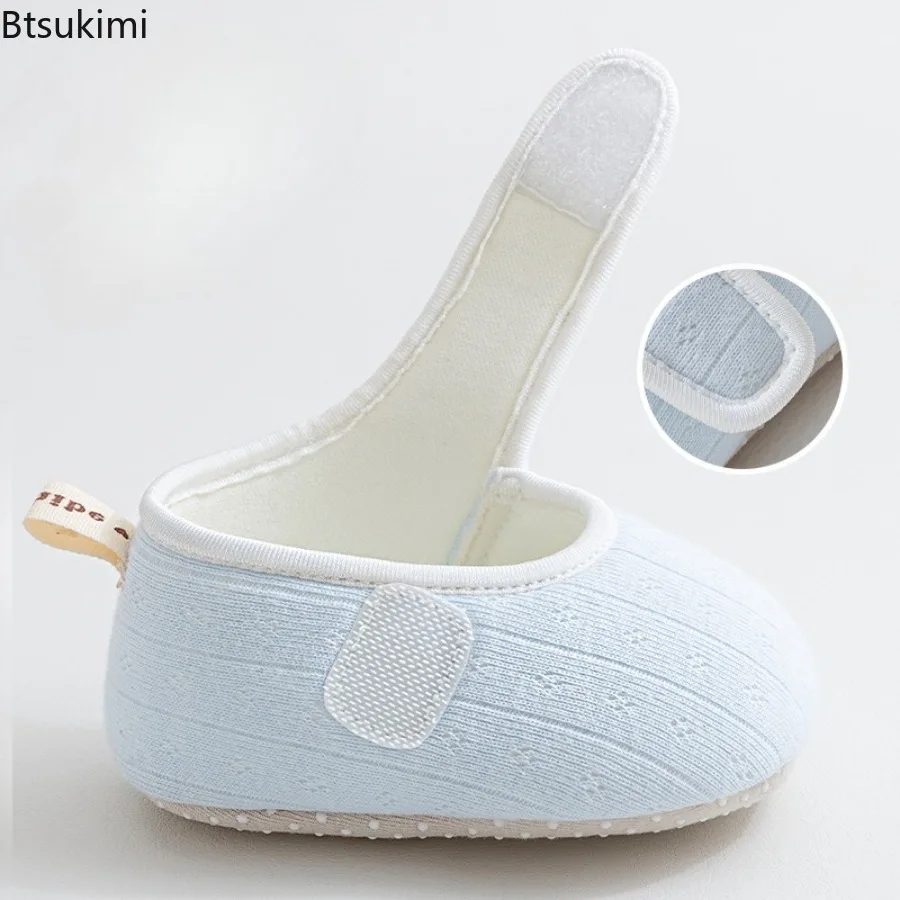 0-2 Year Toddler Non-slip Floor Shoes Cotton Soft-soled Walking Shoes for Baby Spring Summer Cute Solid Color House Floor Shoes
