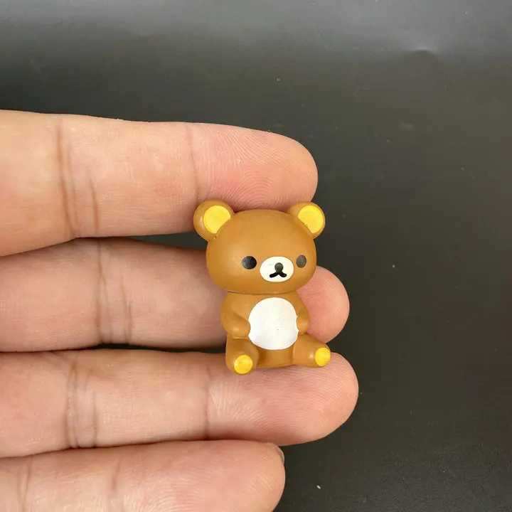 Japanese Rilakkumas Action Figures Anime Relaxed Bear Model Toys Mini Cartoon Doll Desktop Ornament Collectibles Toys Kids Gifts