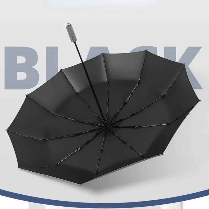 Large Automatic Folding Umbrella for Men, Waterproof, Windproof, Strong Shade, Anti UV Big Travel Sunny and Rainy Umbrellas