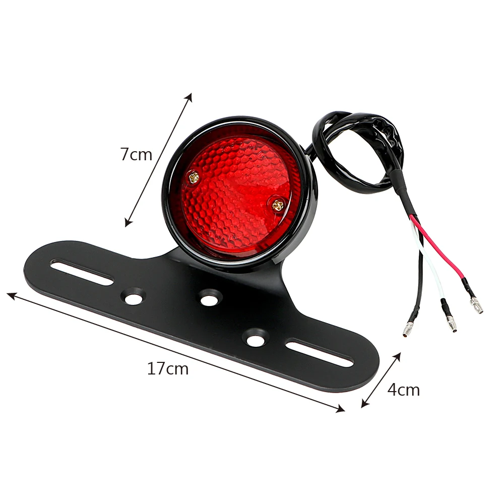 DC 12V LED Motorcycle Tail Brake Stop Light Moto Rear Lights Taillight Cafe Racer Motorbike Accessories