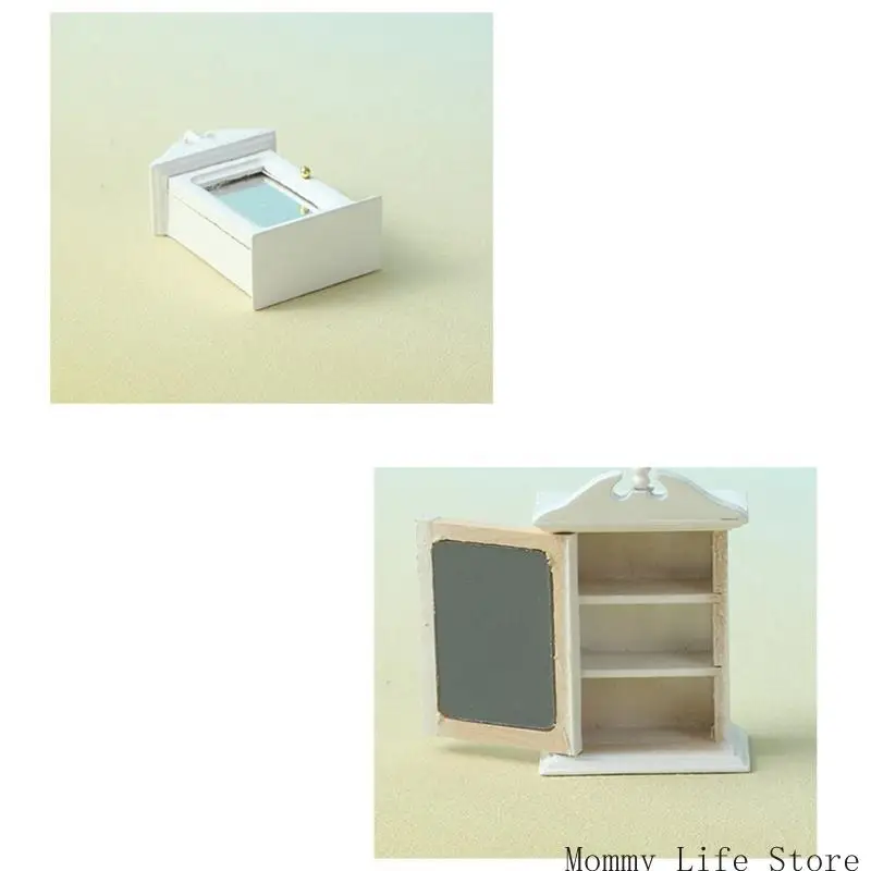 

Realistic Clothes Stand Realistic Pretend Play for Kids Role Full Mirror Model Toy 1:12 Doll House Accessories