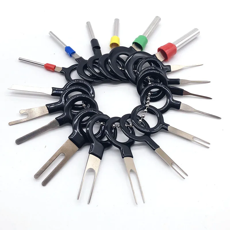 18Pcs Car Terminal Removal Repair Tools Electrical Wiring Crimp Connector Pin for Fiat 500 grande punto panda Bravo