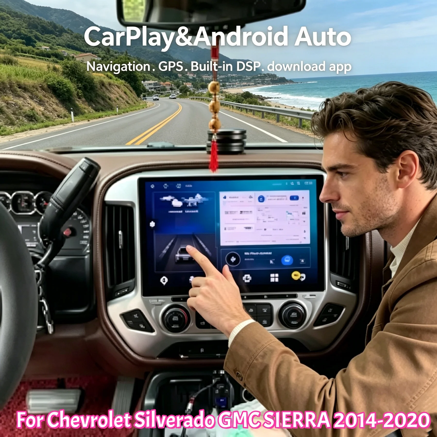 

13.3“ Android Car Radio Player GPS Navigation For Chevrolet Silverado GMC SIERRA 2014 - 2020 Auto Stereo Multimedia Carplay Unit