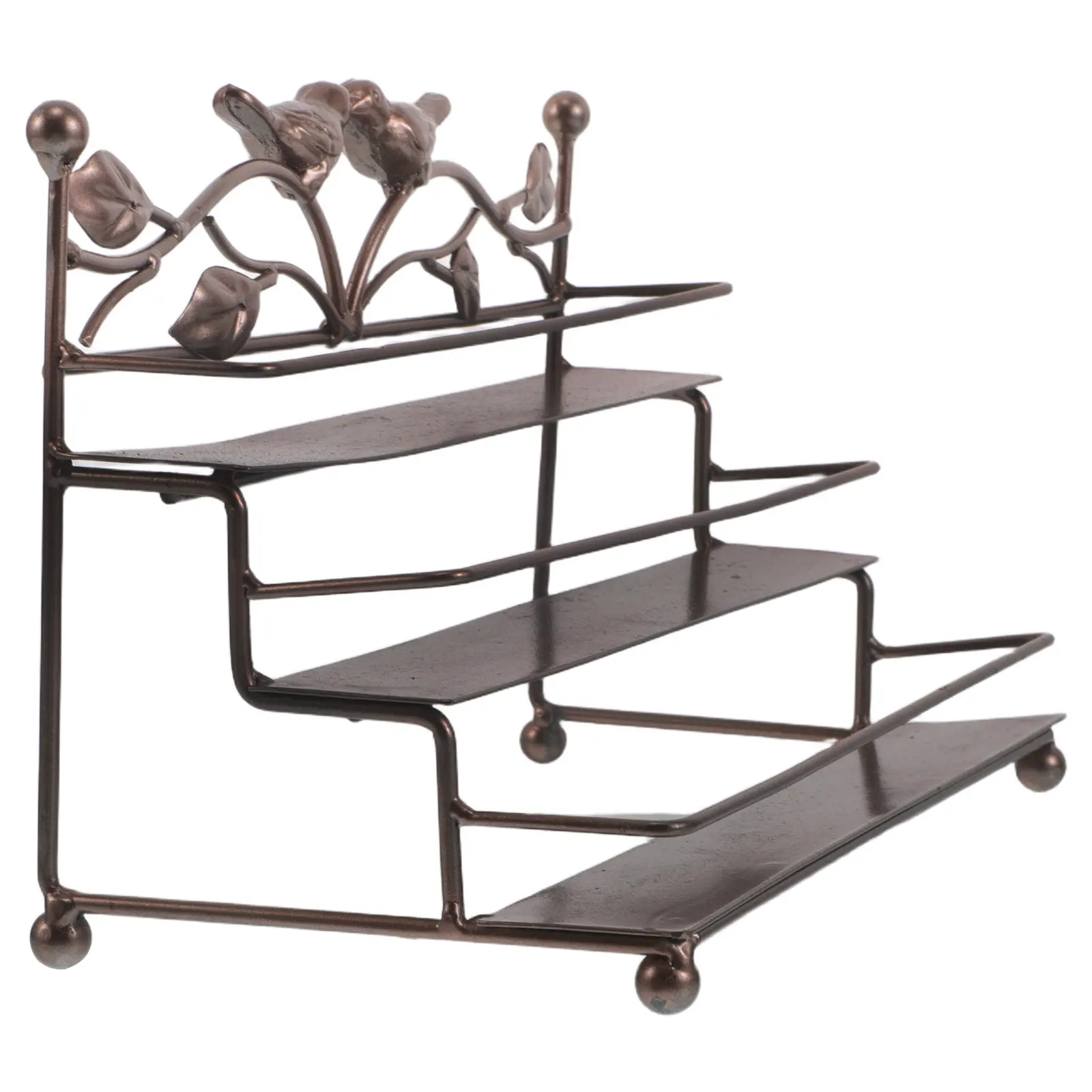 Metal Nail Polish Display Stand 3 Tier Organizer Shelf for Lipsticks Perfumes Essential Oils Modern Vanity Tabletop