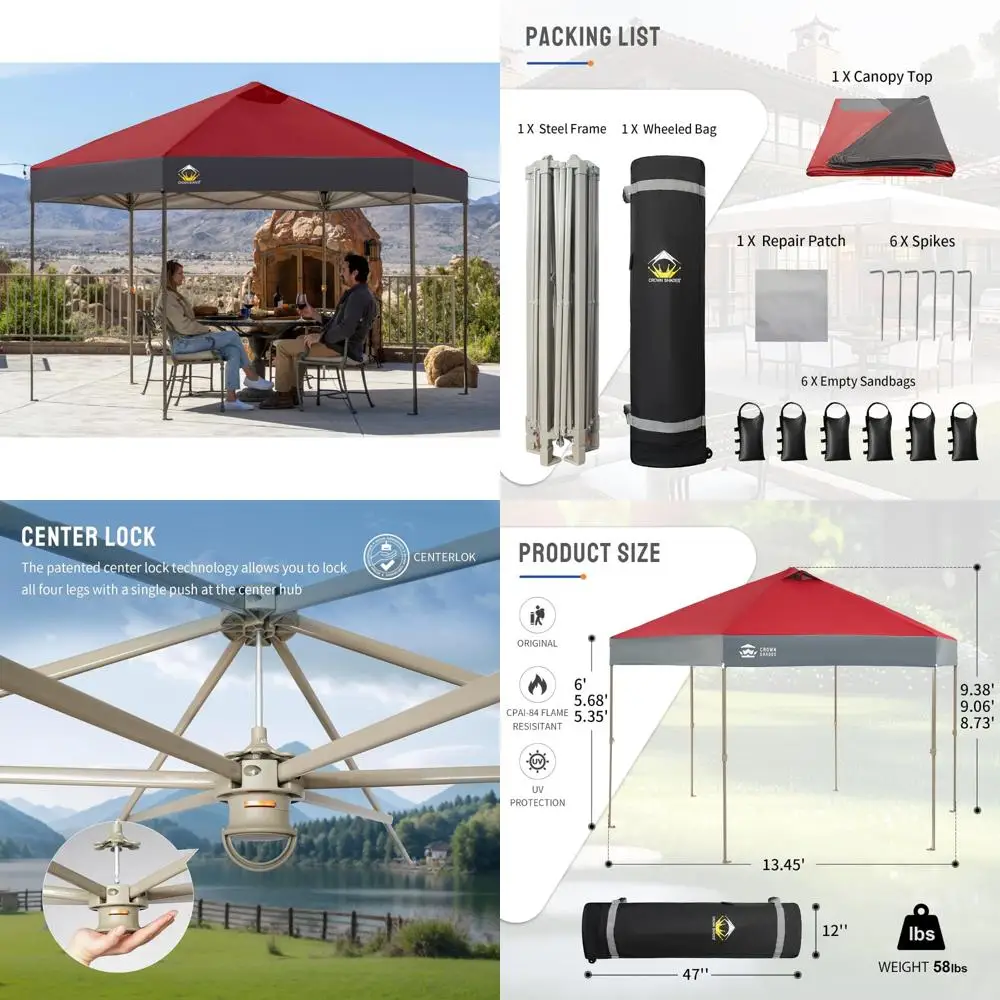 

Портативная 6-сторонняя альтанка с запатентованным центральным замком, простая установка, устойчивая к ультрафиолетовому излучению ткань с серебряным покрытием 300D, идеально подходит для мероприятий на открытом воздухе