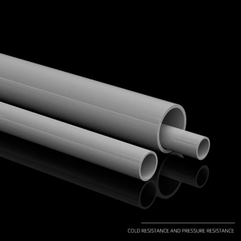 2Pcs Length 500mm Grey PVC Tube OD 6mm~14mm Fine Tube Fish Tank Tube Garden Irrigation Water Accessories DIY