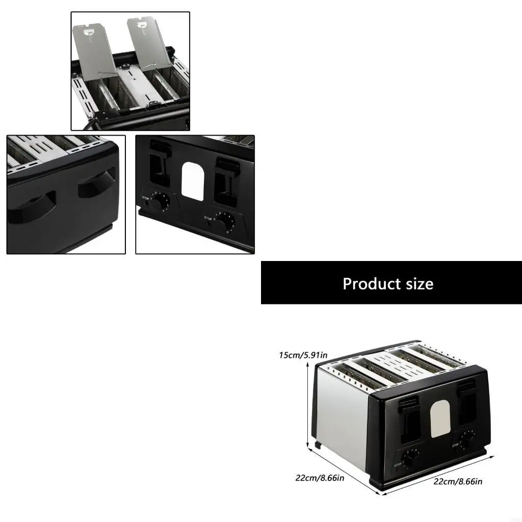 

Профессиональный тостер на 4 ломтика, энергосберегающий тостер, хлебопечка, прибор для завтрака