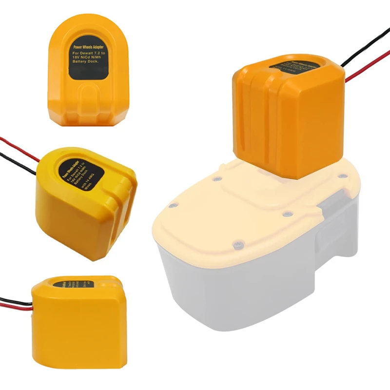 DIY Battery Adapter for Dewalt 18V 14.4V 12V 9.6V 7.2V XRP NI-CD NI-MH Battery Power Wheels Adapter Connector 14 AWG DIY Tool