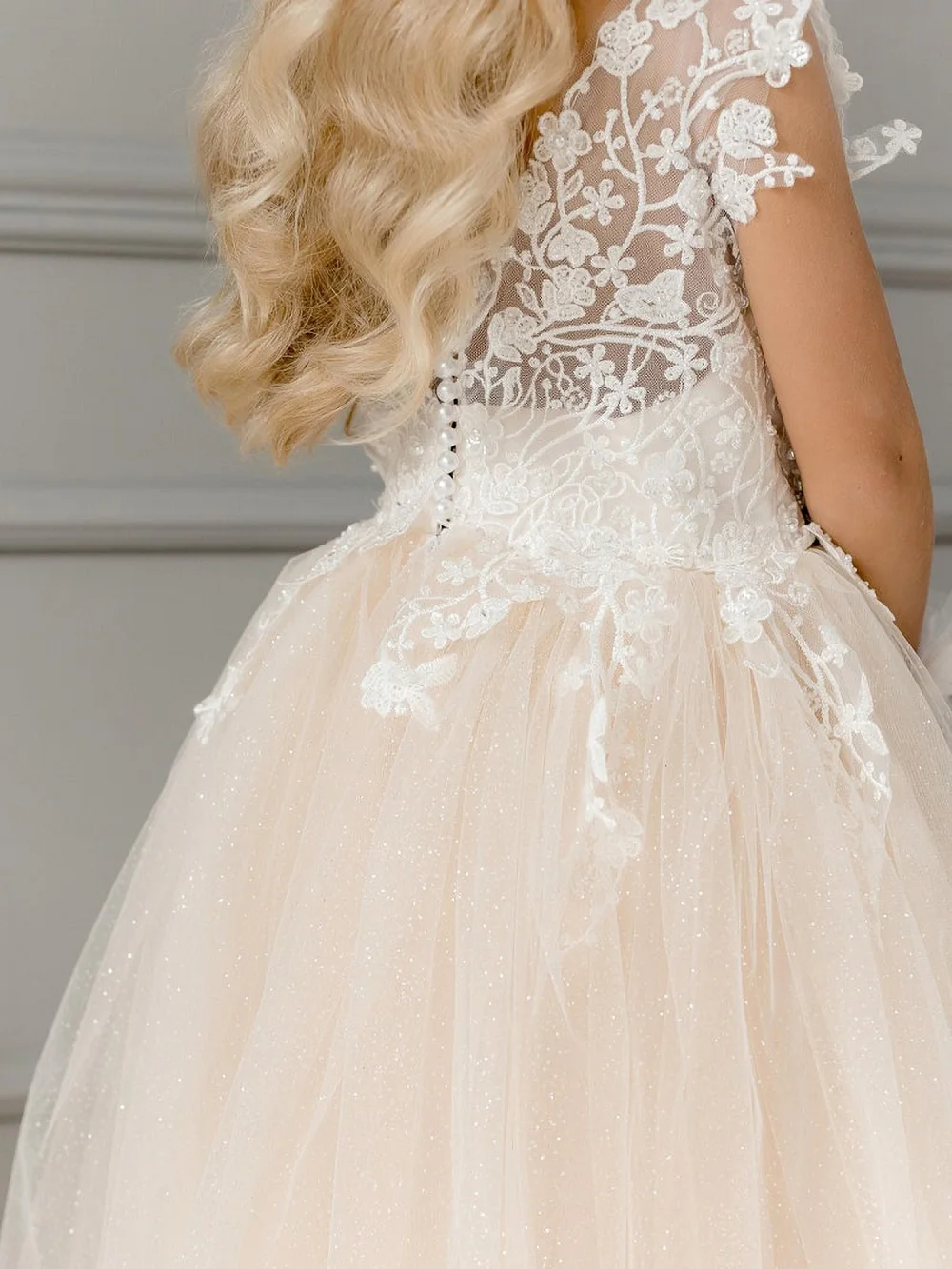 Meisjes Jurken Voor Party En Wedding Tulle Lace Bloem Meisje Jurk Mouwloze Communie Prinses Baljurk Kinderkleding Meisjes