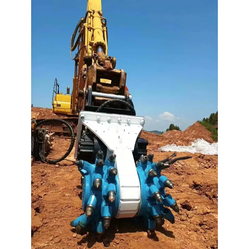 Construction Equipment Hard Rock Crusher Attachment Drum Cutters for Excavator Pulverizer Mobile Tire Shredder