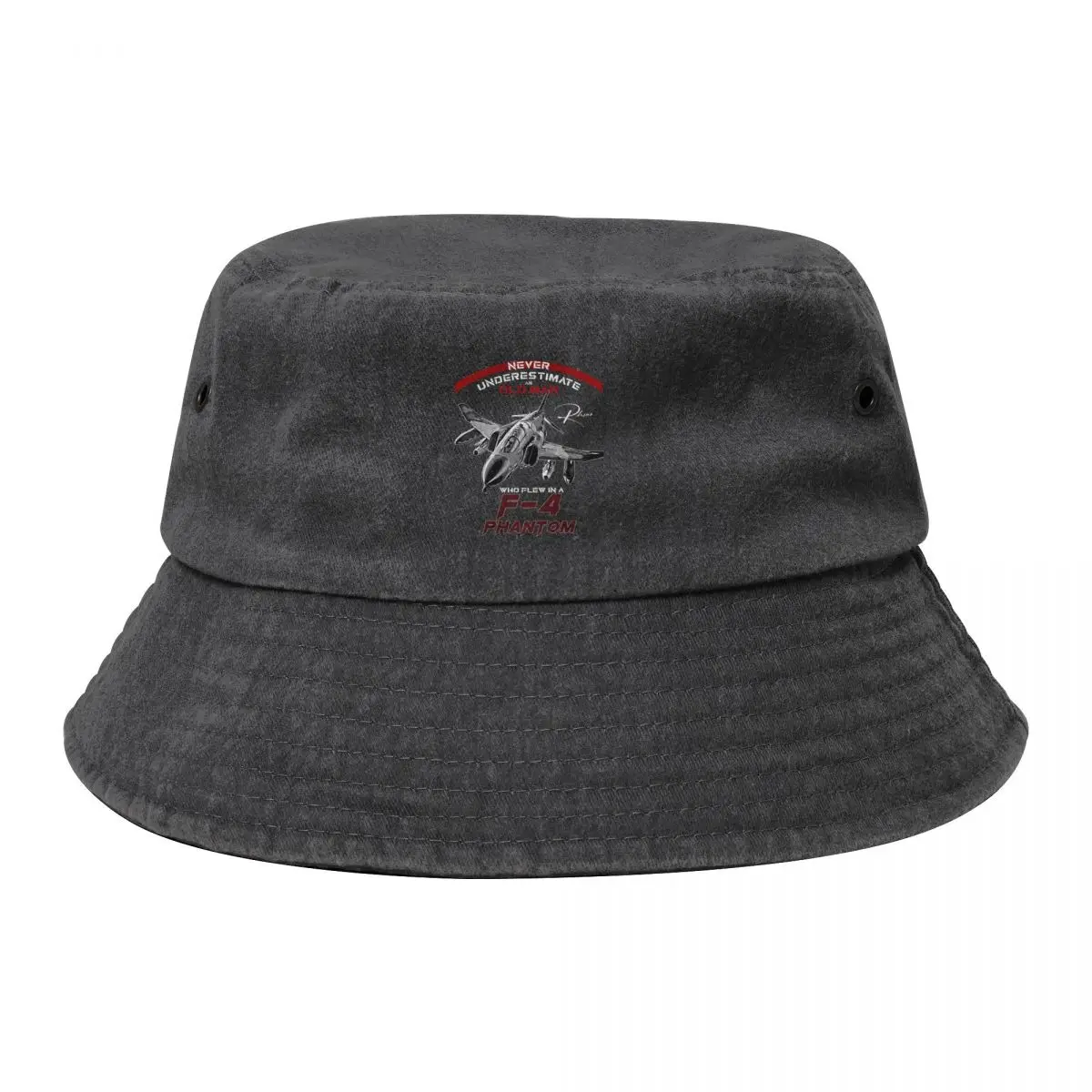 

F4 Phantom Never underestimate an old man who flew in a F4 phantom Bucket Hat Rave foam party Hat Boy Women's