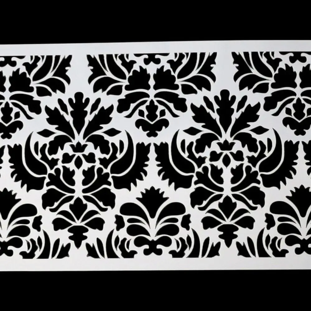 2PCS Wedding Supplies DIY Template Sugarcraft Cupcake Stencil Cake Damask Lace Border Cake Decorating Tool Fondant Mold
