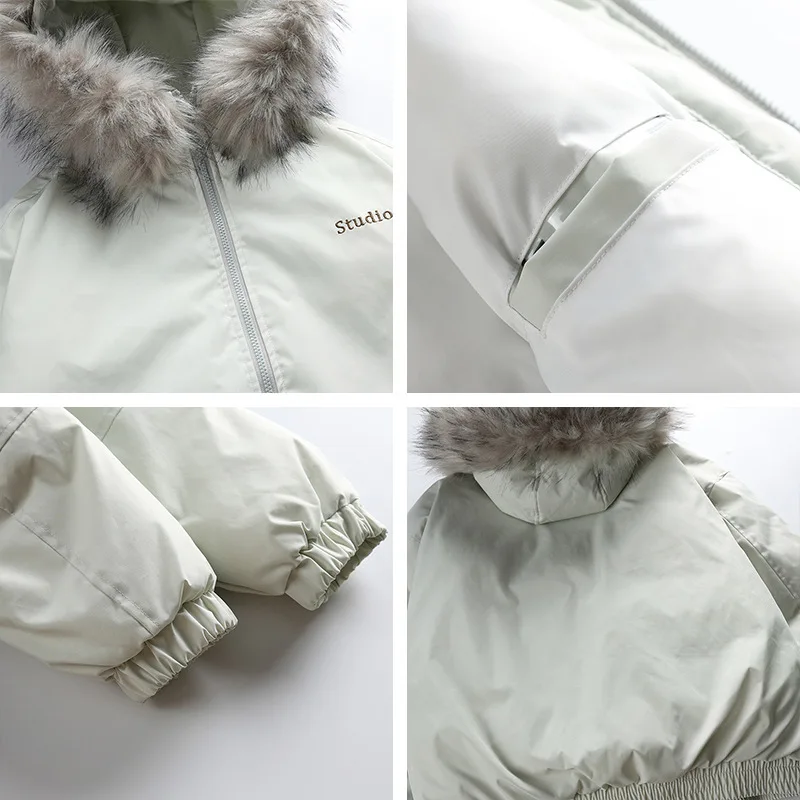 เย็บปักถักร้อย Cargo เสื้อแจ็คเก็ตบุรุษ Hooded Streetwear Retro หลวมแขนยาวฤดูหนาวหนาเสื้อแจ็คเก็ตผู้ชาย