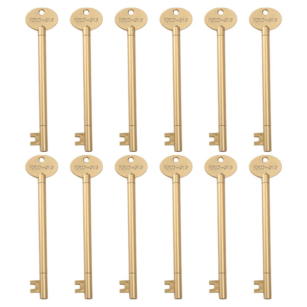

12pcs Key Shaped Gel Pen Comfortable Grip Smooth Writing Cute Pens for Students Office Use Portable Cool Retro Design
