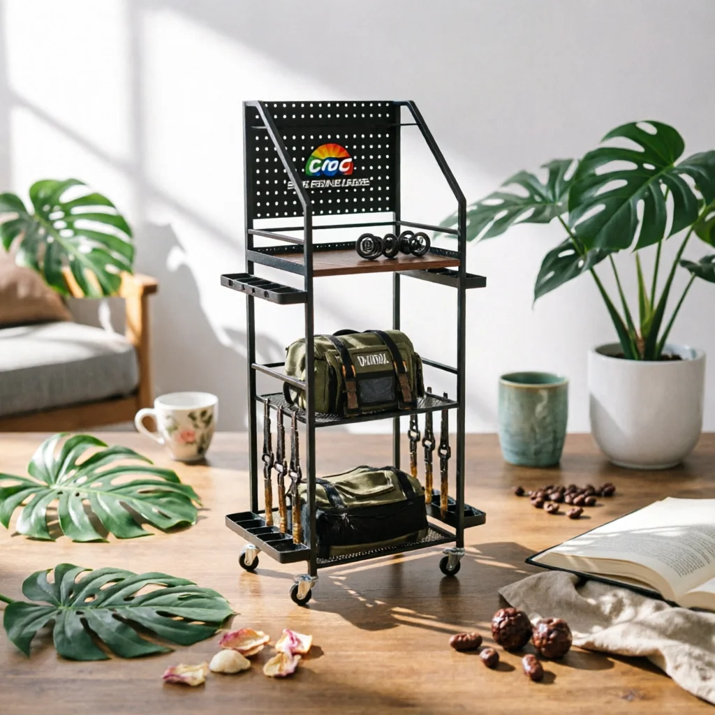 Heavy Equipment Rental - Heavy-duty Fishing Gear Storage Cart Deluxe