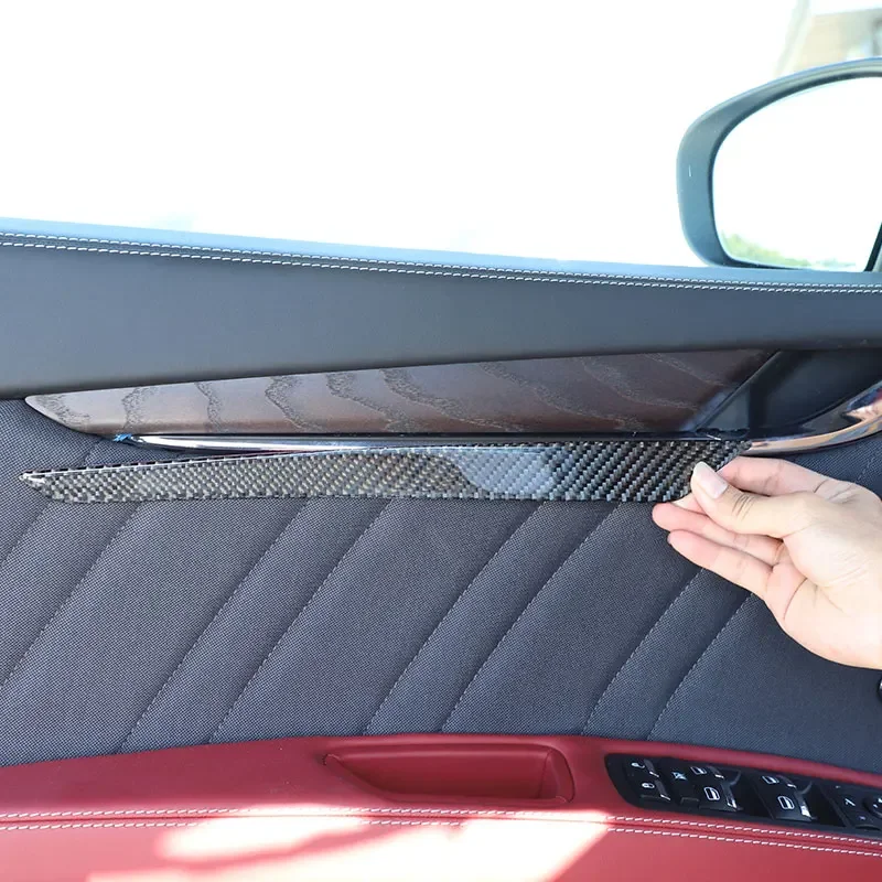 

For Maserati Ghibli Quattroporte 2014-2022 Soft Carbon Fiber Car Door Panel Cover Trim Sticker Car Accessories