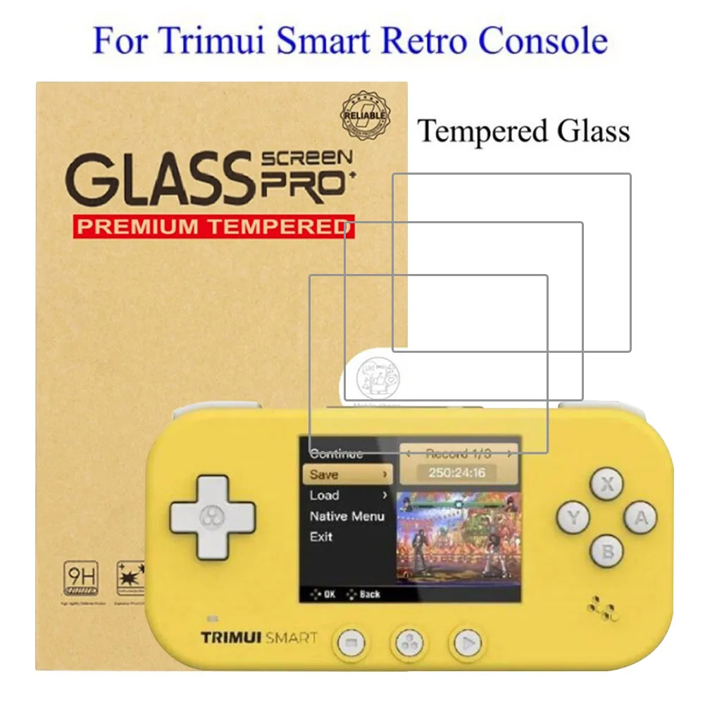 غشاء واقي شاشة HD مضادة للسكر ، زجاج مقسى لوحدة التحكم في الألعاب الذكية المحمولة Trimui