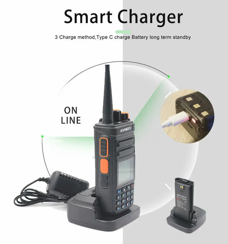 Anysecu 2 STKS UV Dual Band 10 W High Power Walkie Talkie met Frequentie Teller Functie Eén Sleutel Frequentie Matching