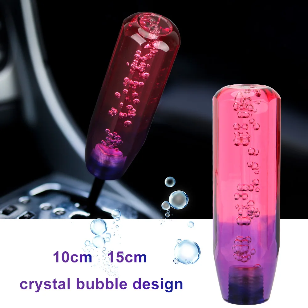 

Car Accessories Car Gear Shift Knob 10/15CM Manual Transmission Universal Shift Knob Stick Crystal Transparent Bubble Shifter