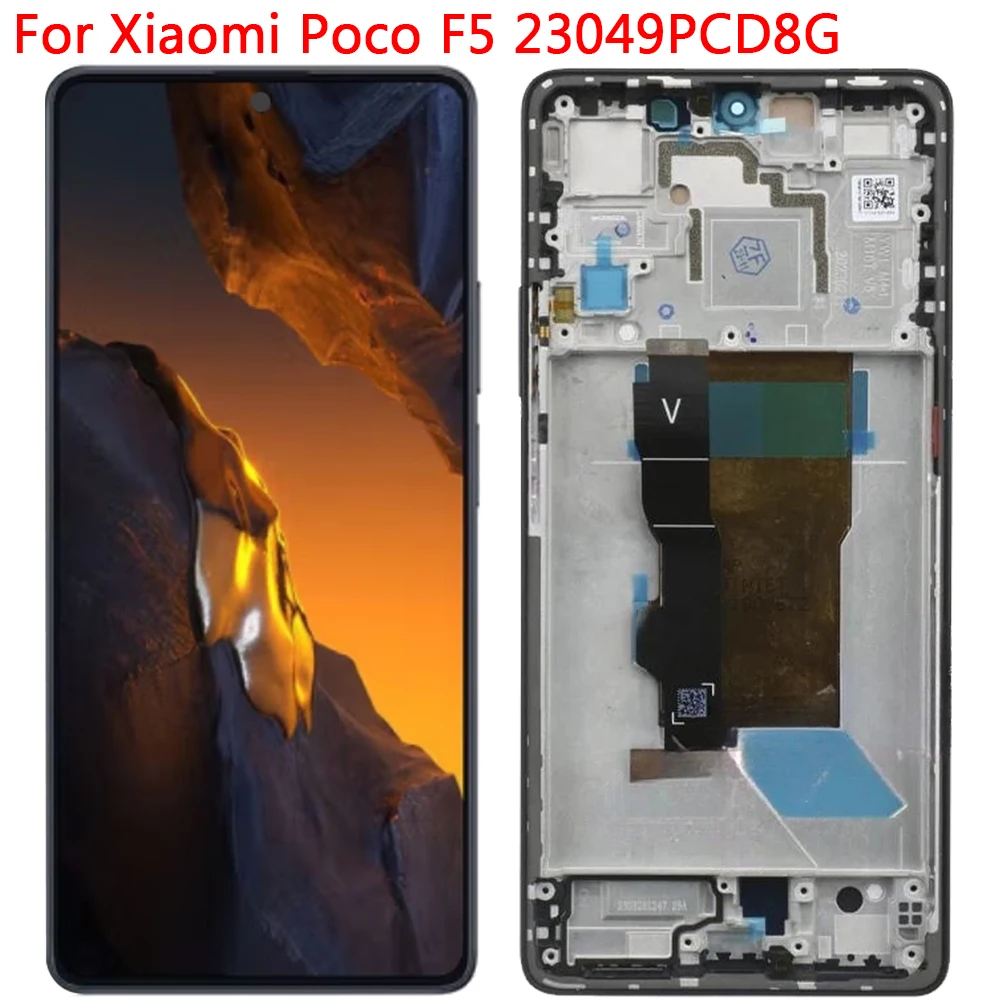 New AMOLED For Xiaomi Poco F5 LCD Display Touch Screen With Frame 6.67\