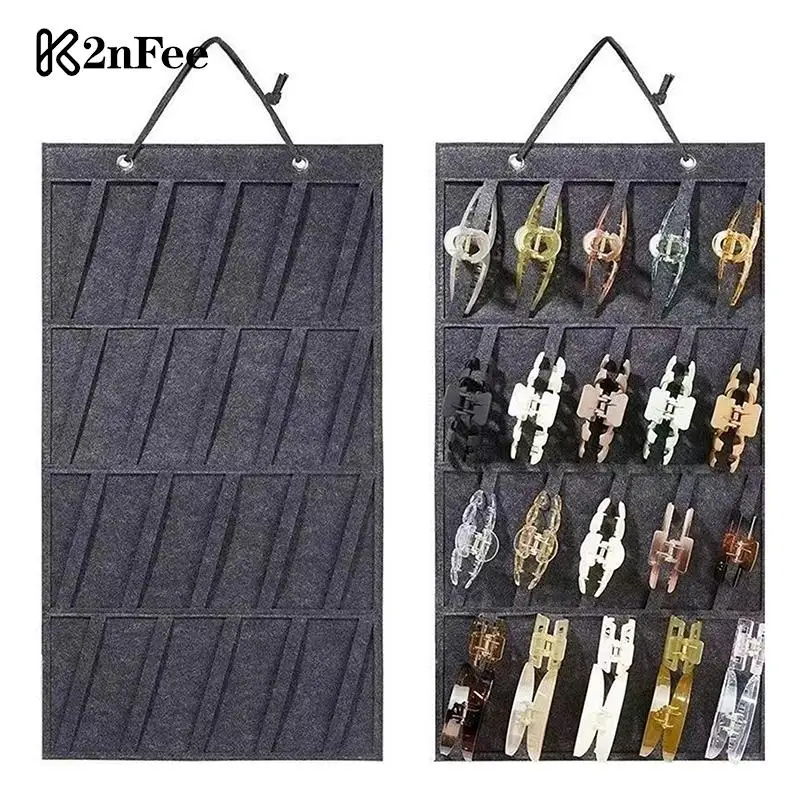 Storage Hanger Girls Women Hair Clip Display Stand Claw Clip Organizer Hair Clip Organizer Premium Felt Hanging Claws Clips