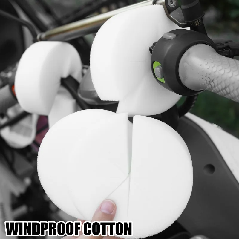 

2pcs Wave Windproof CottonThickened Cotton Core Instantly Blocks Wind for Motorcycle Grips Winter Warm Lined Handlebar Covers