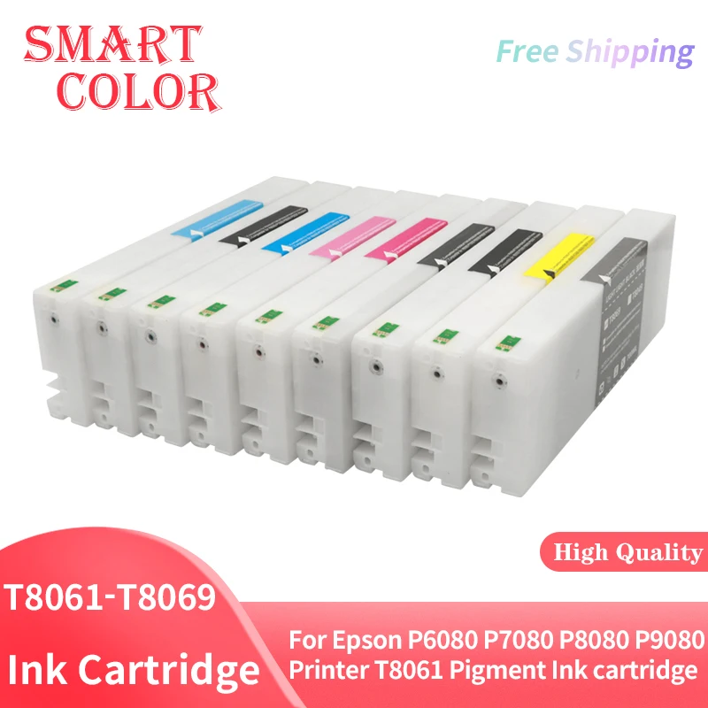 700ML T8061-T8069 T806A T806B Compatible Ink cartridge for Epson P6080 P7080 P8080 P9080 Printer T8061 Pigment Ink cartridge