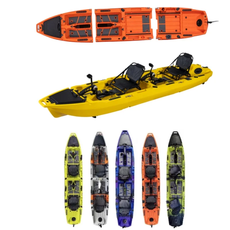 2 أو 3 قطع واحدة مزدوجة المجاذيف انفصال وحدات دواسة الصيد كاياك موتور قارب المروحة لمياه المحيط #3