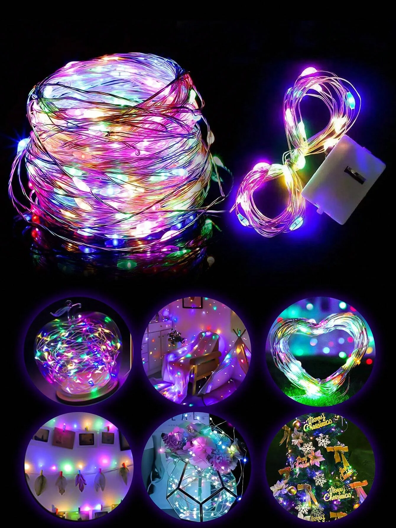 Outside 10 Pack Waterproof Mini Fairy Lights Copper With 3 Speed Modes for Christmas Decorations and Outdoor Use Battery Powered