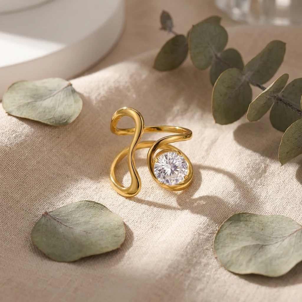 Einfacher, leichter, luxuriöser Zirkon-Ring im Liniendesign für Damen und Herren, glänzender Statement-Ring mit kubischem Zirkonia, stapelbarer Schmuck, Geschenke – Detail 6