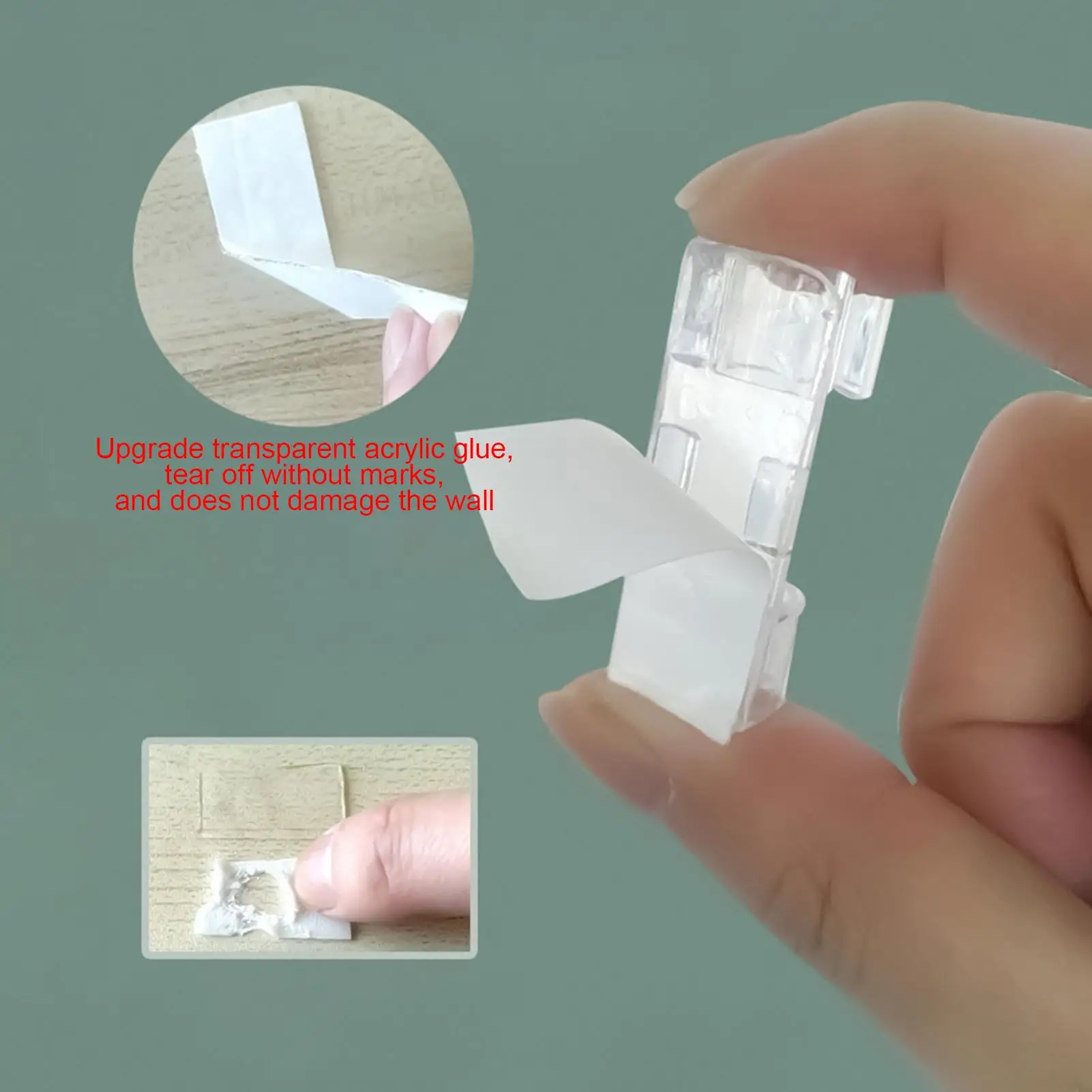16pcs Adhesive Cable Clips 16 Pieces Clear Concealed Wiring Holder Stand Keeper for Nightstand Desk Wall Dorm Home Office