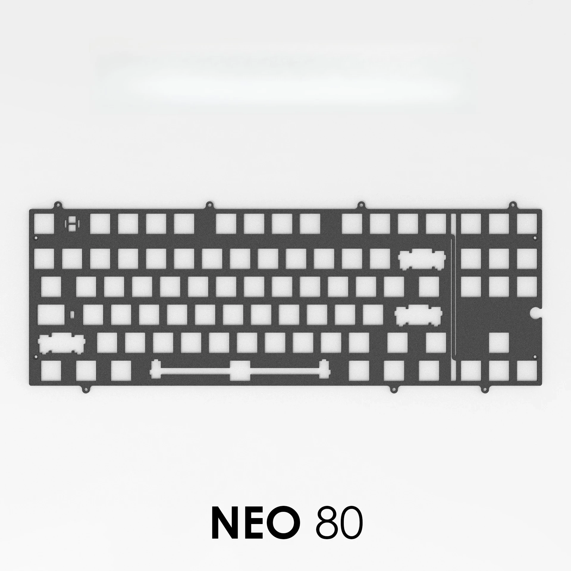 Neo 80 keyboard plate PC PP POM FR4 Aluminum CF (for plate stabs and pcb screw in stabilizer)