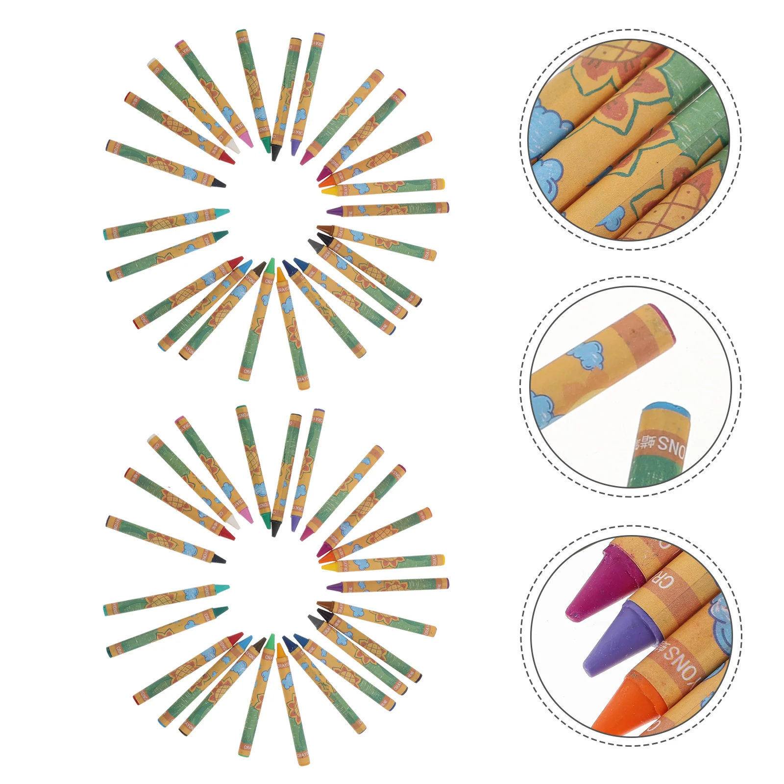 

48Pcs Children's Crayons Set Cartoon Colored Drawing Graffiti Pens for Kids Painting Sketching Creative Gift Choice