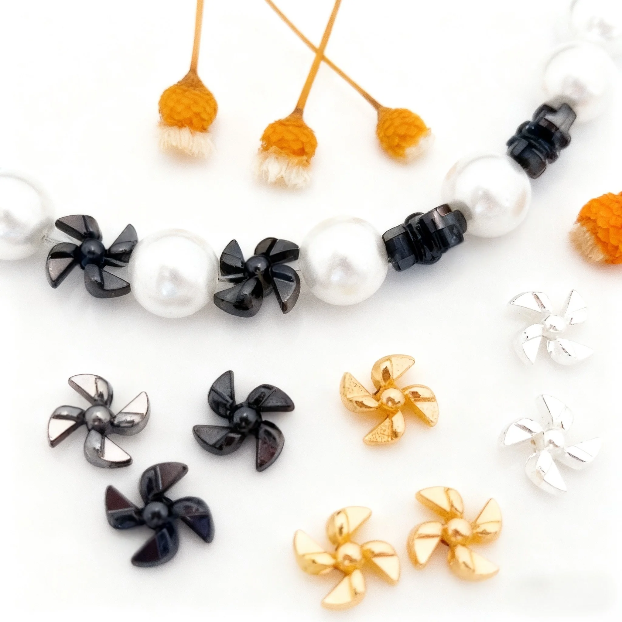 

10 шт., медные позолоченные бусины-разделители в форме листа, сделай сам, жемчужный браслет, ожерелье, аксессуары, материал для изготовления ювелирных изделий, оптовая продажа