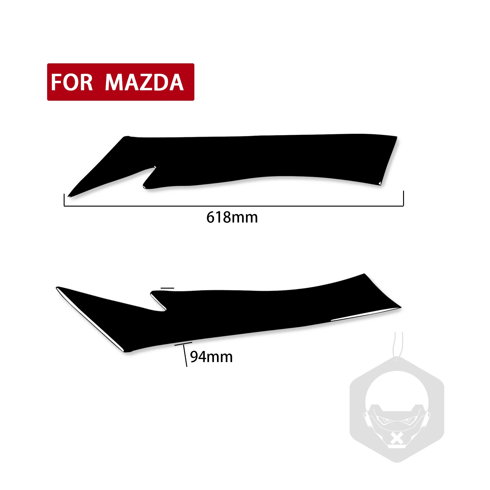 For Mazda CX-5 2.0L 2.5L 2013 - 2015 CX5 Piano Black headlight decorative sticker eyelid CX 5 car front light eyebrows 2pcs