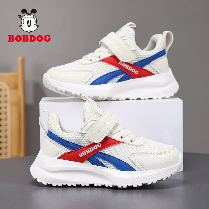 

Bobdog Childrens Boy Sneakers Outdoor Running Basketball Non-slip Soft Kids Casual Shoes Mesh Fashion Cute Print Boy Sport Shoes