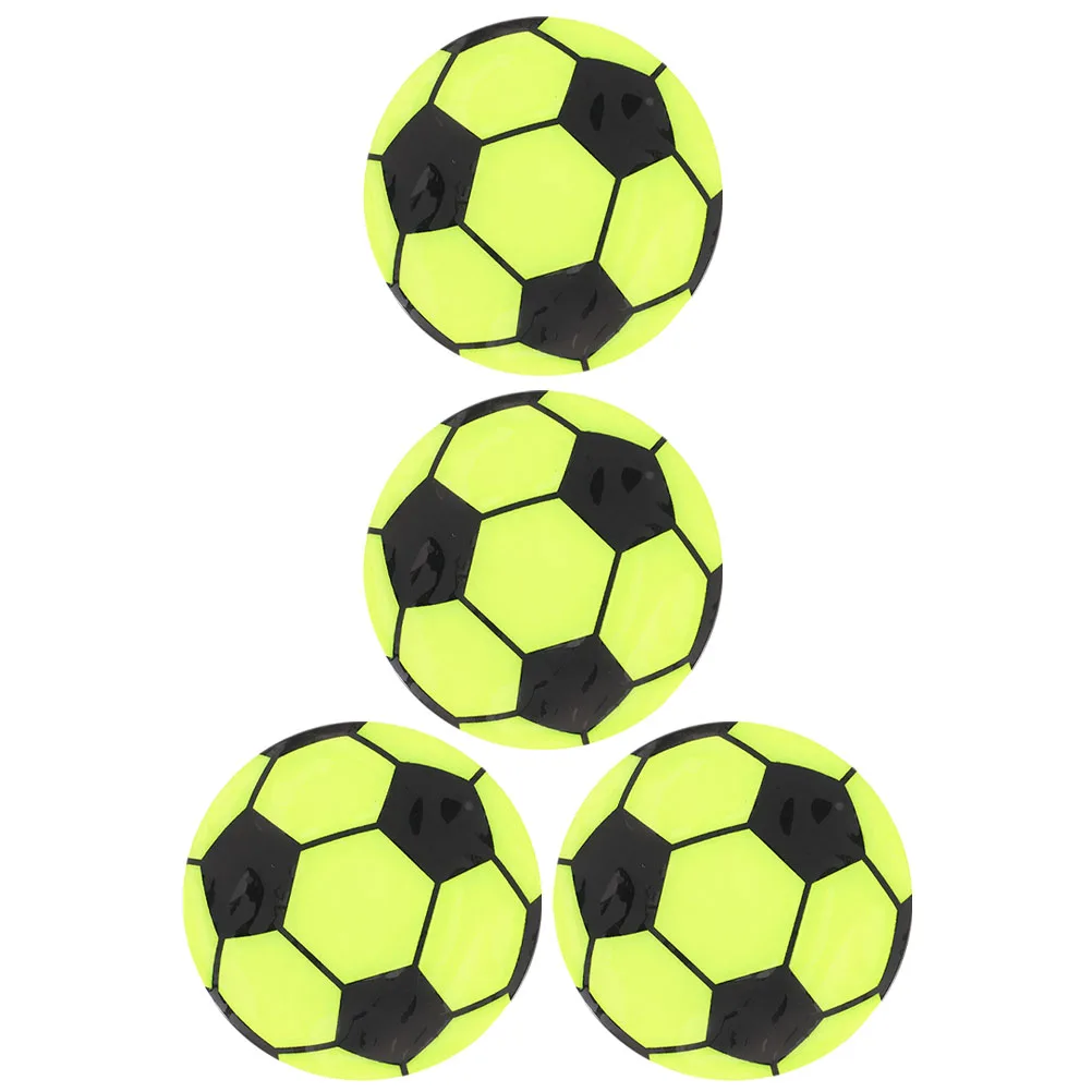 

4pcs Reflective Stickers Fluorescent Yellow Bike Tire Car Wheel Safety Warning Stickers for Night Visibility Camping