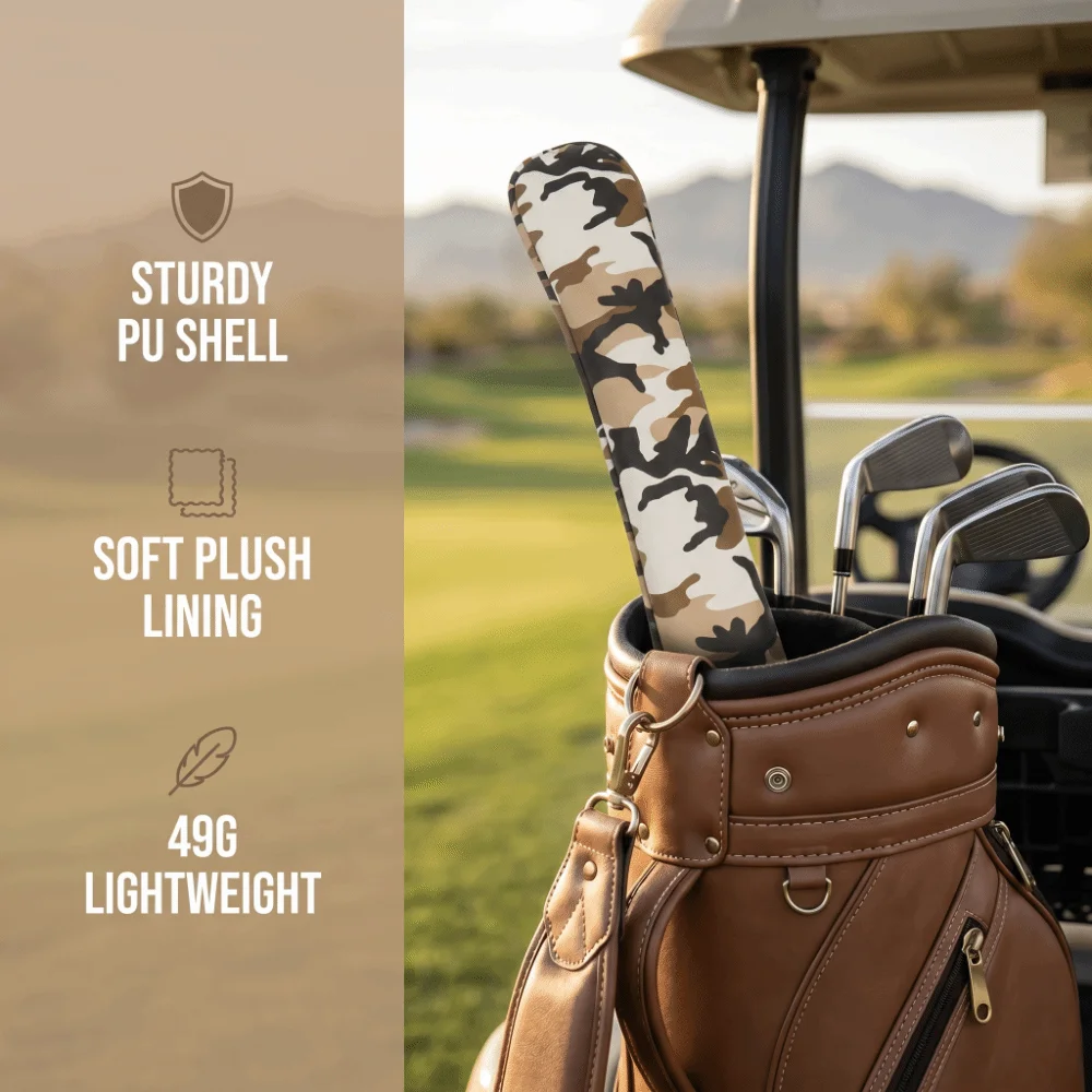 PU Material Golf Alignment Stick Cover Lining Cylindrical Shape Alignment Stick Sleeve Lightweight Build Padded Structure