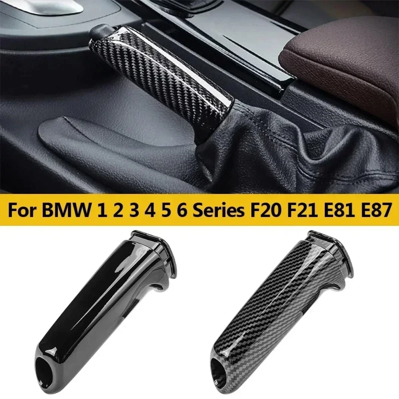 Car Handbrake Brake Handle Cover for BMW 1 2 3 4 5 6 Series E46 E90 F10 F30 F20 E81 E87 Black Carbon Auto Interior Accessories