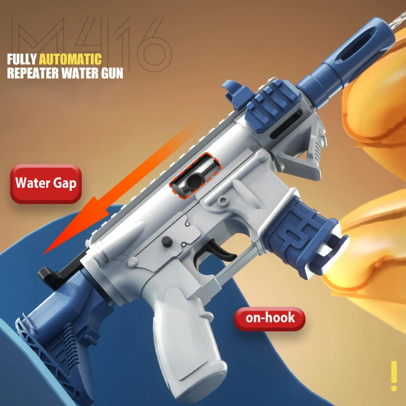 M416 Electric Water Gun Kids Toy Automatic Continuous Shooting Squirt Toy Outdoor Beach Party Games Water Soaker Children Gift