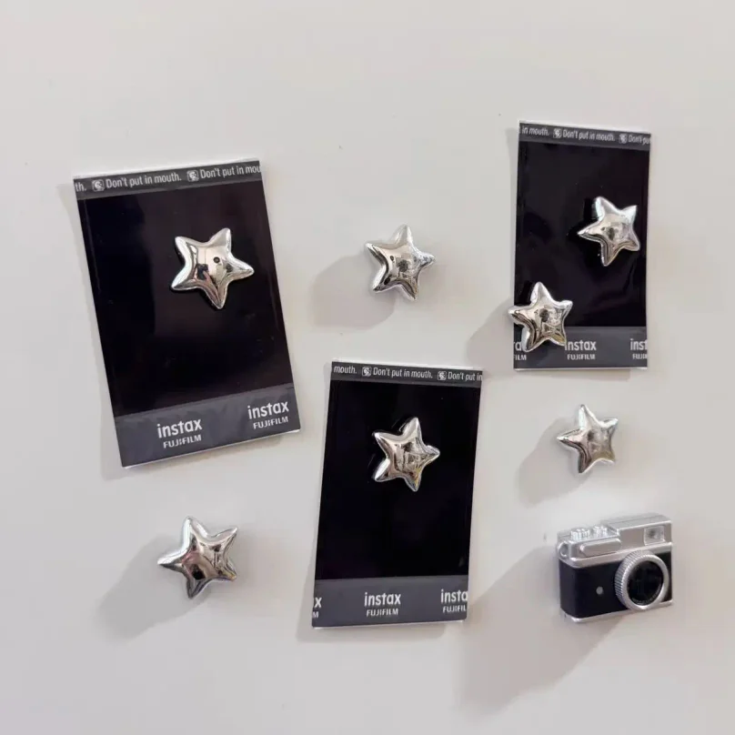 Fridge magnet with silver stars magnetic nail photo wall mounting magnetic sticker 2026 new arrival best selling product