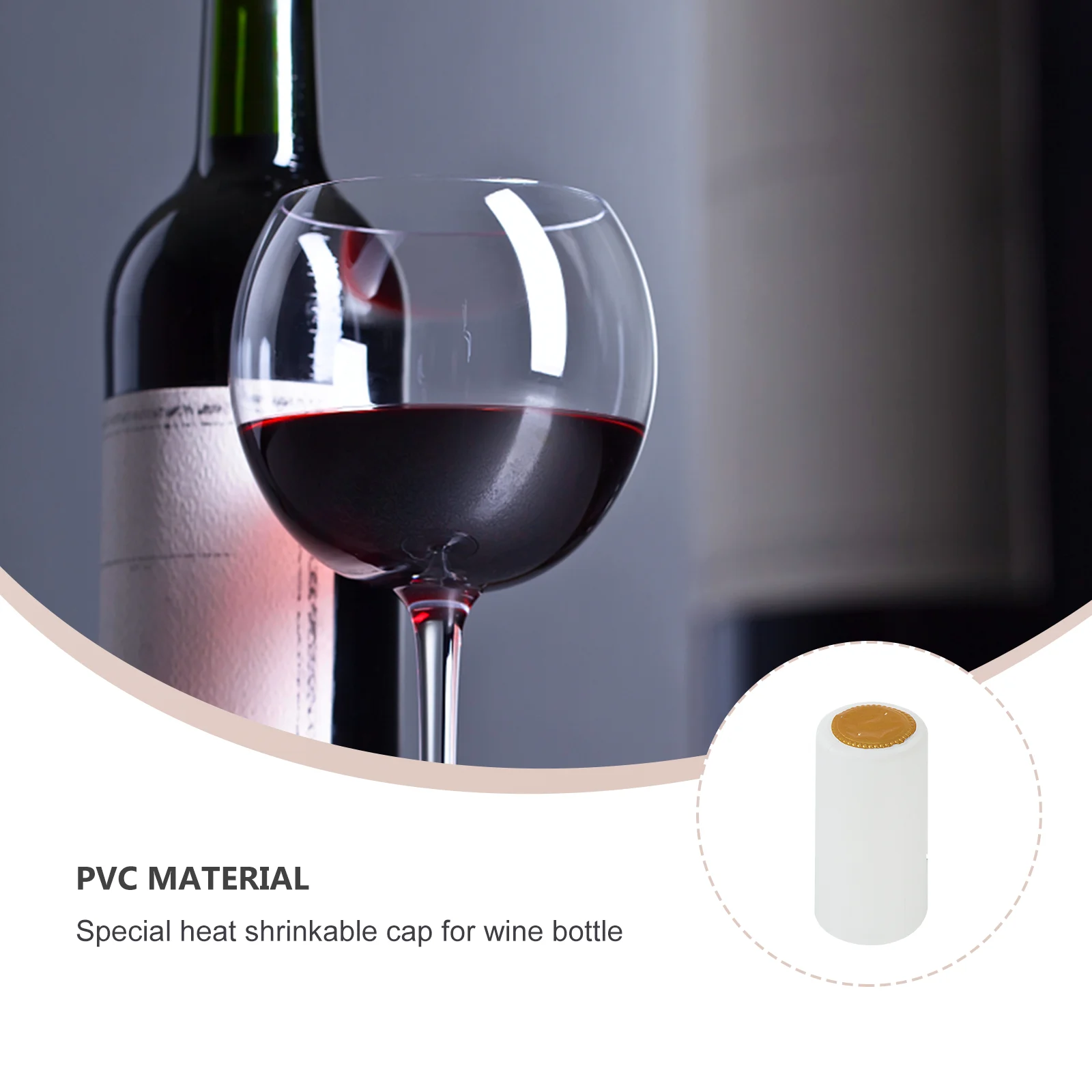 

50PCS PVC Bottle Sealing Film Heat Shrink Capsules Cover 30mm Practical Restaurant Home Winery