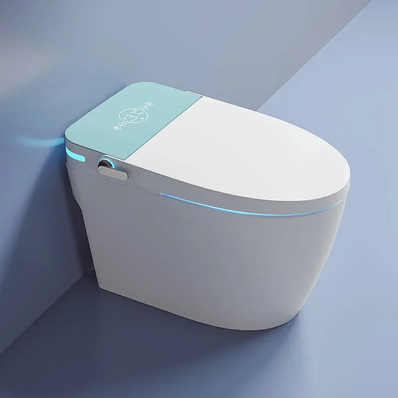 Ceramic Floor Mounted Intelligent Electronic Bidet Toilet Bowls One Piece Bathroom Smart WC Toilet