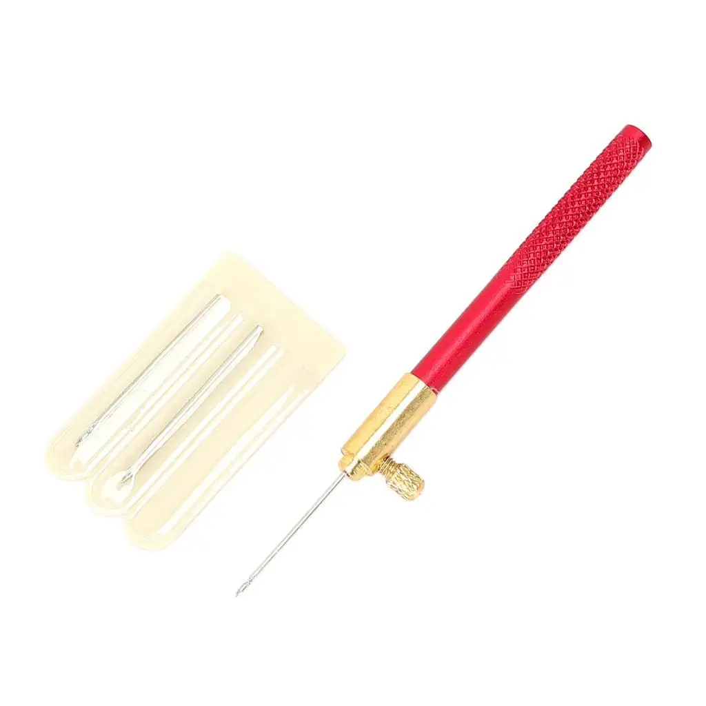 Aluminum French Embroidery Hook 0.7 1 1.2mm Ergonomic Crochet Beading Tool for Fabric Decoration and Crafts