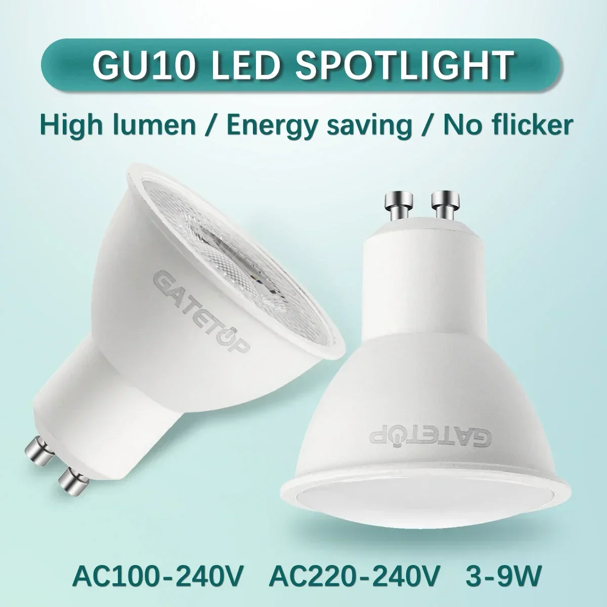 

5-20pcs energy saving GU10 spotlight AC220V 110V LED bulb 3W 5W 6W 7W 8W 9W Lighting can replace the 50W halogen lamp