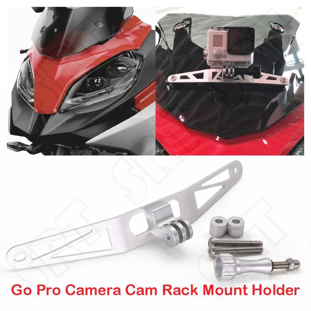 Fits for BMW F900XR F900 XR 2021 2022 2023 2024 Motorcycle Front Windshield Go Pro Camera Bracket Recorder Cam Rack Mount Holder